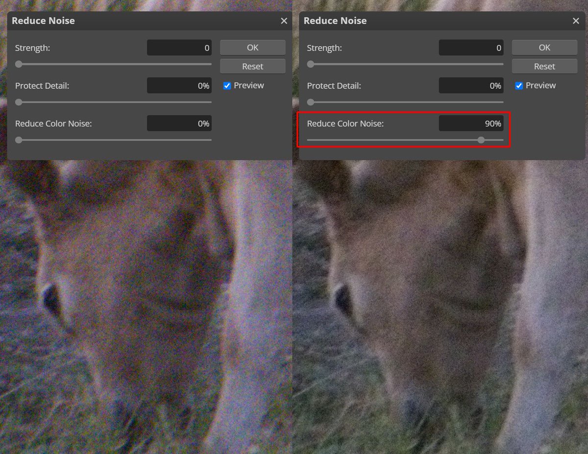 photopeacom's tweet image. We have a new feature in our "Reduce Noise" filter: Reduce Color Noise :) It is available for RAW importing too!
