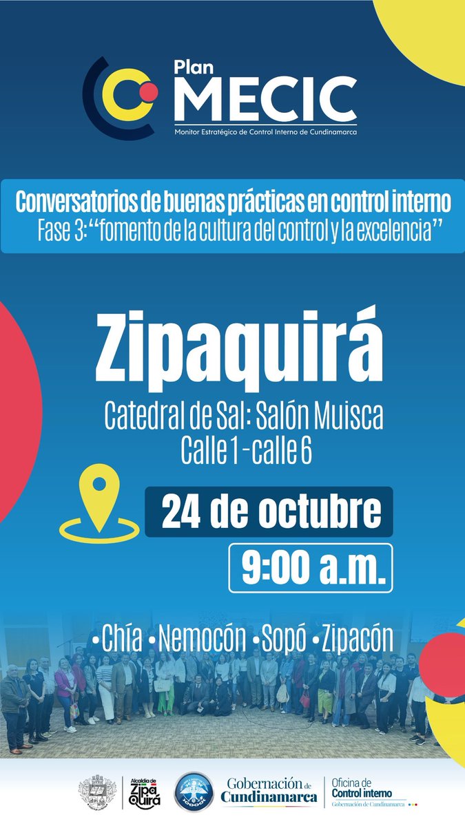 Control Interno (@controlintcund) on Twitter photo 📍¡Nos vemos en <a href="/AlcaldiaDeZipa/">Alcaldía de Zipaquirá</a>! 🤝 En los conversatorios provinciales de buenas prácticas en #ControlInterno fortalecemos la cultura del control, compartimos innovación y construimos excelencia en la gestión pública de #Cundinamarca, junto a <a href="/JorgeEmilioRey/">Jorge Emilio Rey Ángel</a>. 💡🙌 📍¡Nos vemos en <a href="/AlcaldiaDeZipa/">Alcaldía de Zipaquirá</a>! 🤝 En los conversatorios provinciales de buenas prácticas en #ControlInterno fortalecemos la cultura del control, compartimos innovación y construimos excelencia en la gestión pública de #Cundinamarca, junto a <a href="/JorgeEmilioRey/">Jorge Emilio Rey Ángel</a>. 💡🙌