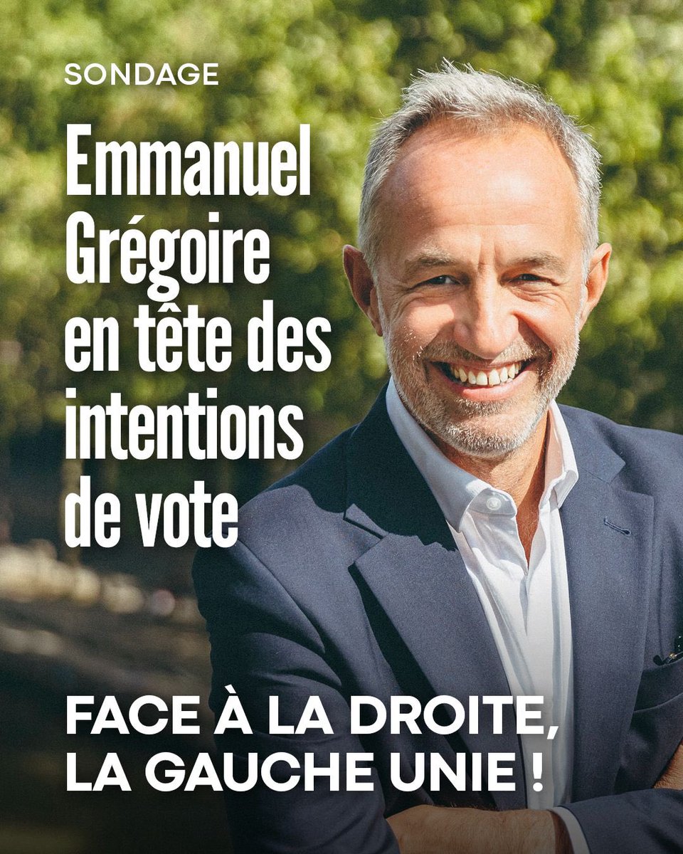 Emma Rafowicz (@emmarafowicz) on Twitter photo Face aux droites, la gauche unie aux côtés d’<a href="/egregoire/">Emmanuel Grégoire</a> est en tête des intentions de vote !
👉 Le sondage complet dans l’article du <a href="/le_Parisien/">Le Parisien</a> : leparisien.fr/elections/muni… Face aux droites, la gauche unie aux côtés d’<a href="/egregoire/">Emmanuel Grégoire</a> est en tête des intentions de vote !
👉 Le sondage complet dans l’article du <a href="/le_Parisien/">Le Parisien</a> : leparisien.fr/elections/muni…