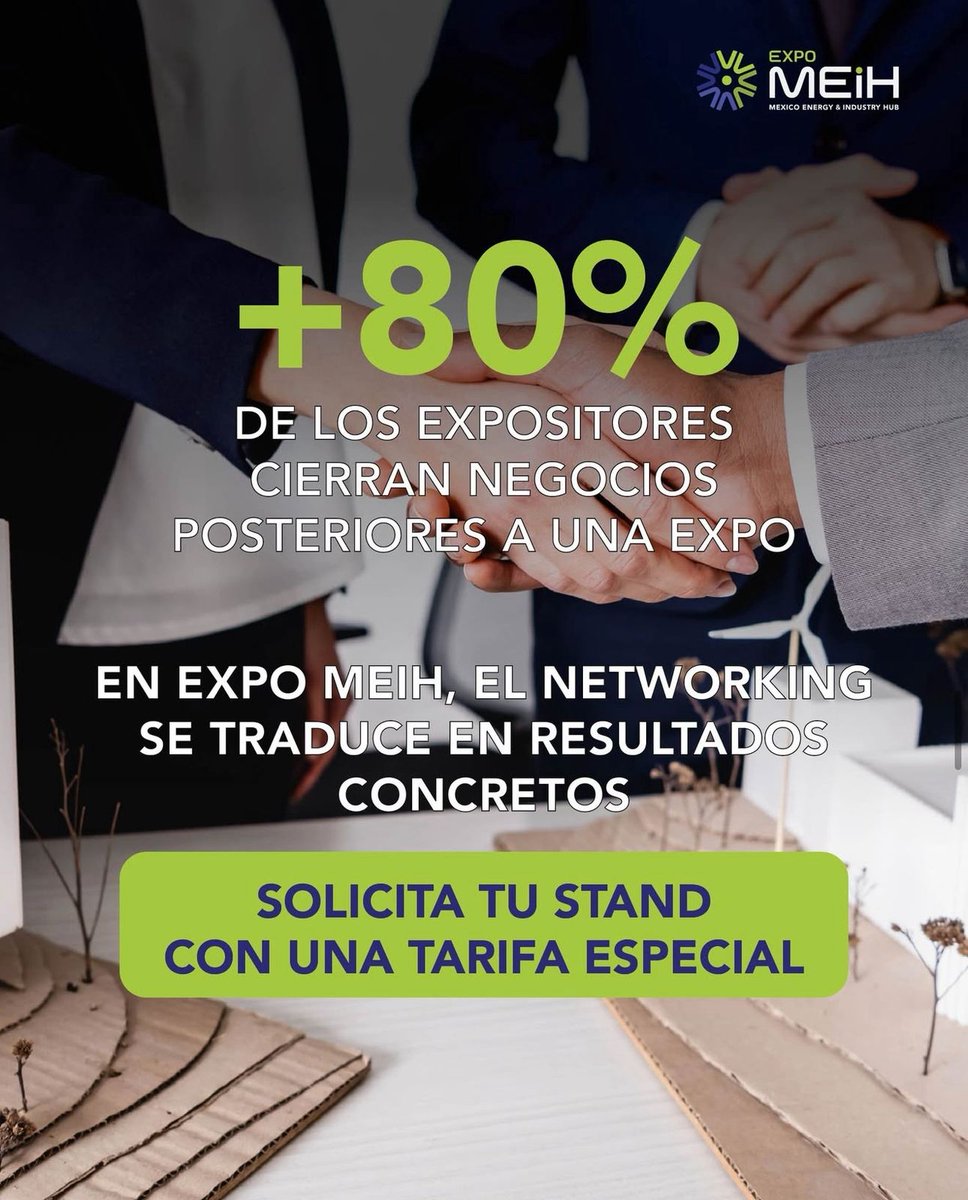 En <a href="/expomeih/">Expo MEiH</a>  2026, los negocios sí suceden.
Más del 80% de los expositores cierran acuerdos posteriores a una expo gracias al #networking.

📍 24, 25 y 26 de marzo 2026 – Expo Santa Fe, CDMX

👉 Solicita tu stand
📲 +52 55 7930 5414
🌐 expomeih.com