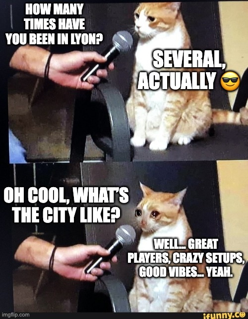 Never visited Lyon’s museums, restaurants, or sights.

But I know every setup at XSB by heart. 
Priorities.💜

#2X #XSB <a href="/X_Street_Battle/">X Street Battle 🏆</a>