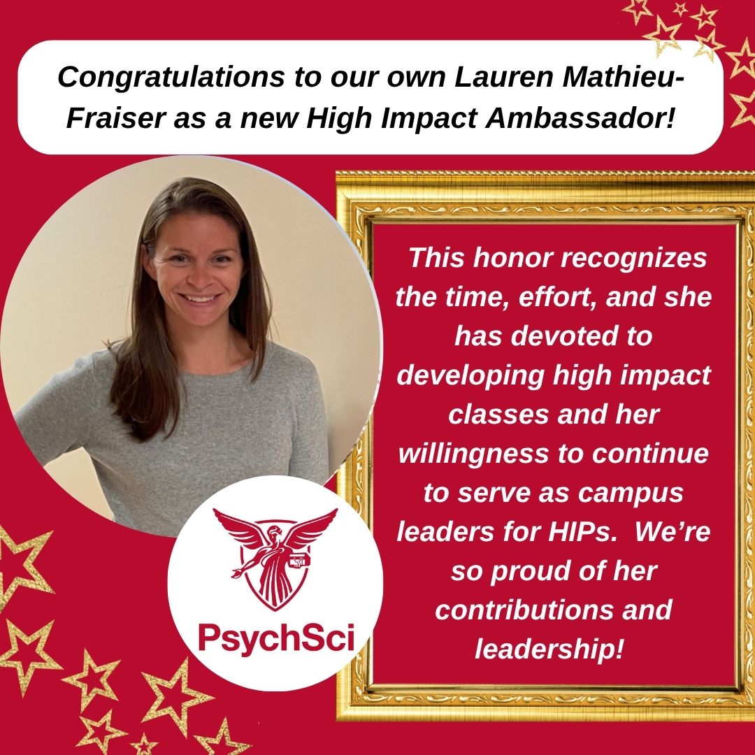 Congrats 🎉 to Lauren Mathieu-Fraiser, our newest HIP Ambassador, for her amazing work creating meaningful, high-impact learning experiences! 🎓
