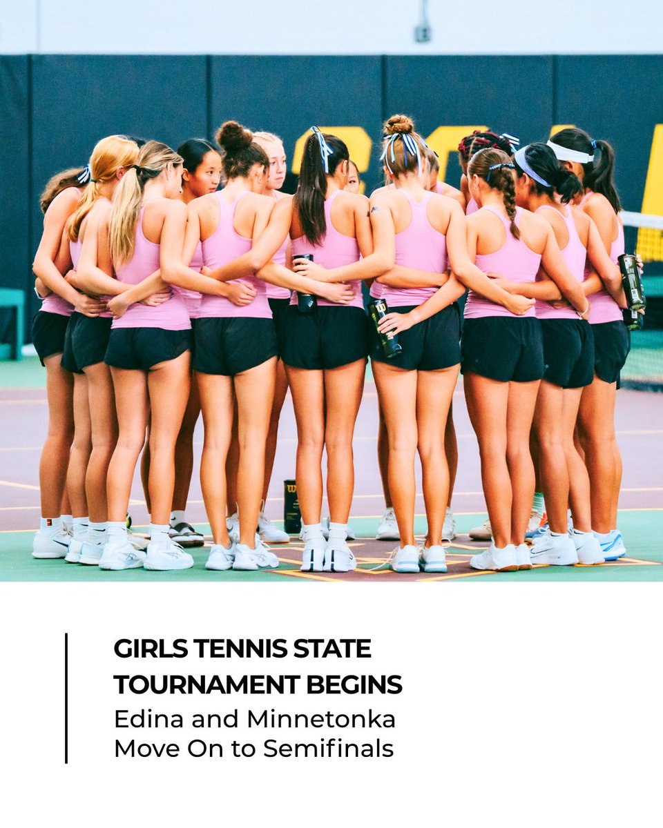 Edina and Minnetonka girls tennis both earned 6-1 wins in the state quarterfinals at Baseline Tennis Center! 🎾

Read the full Day 1 recap on our website, link in bio!
