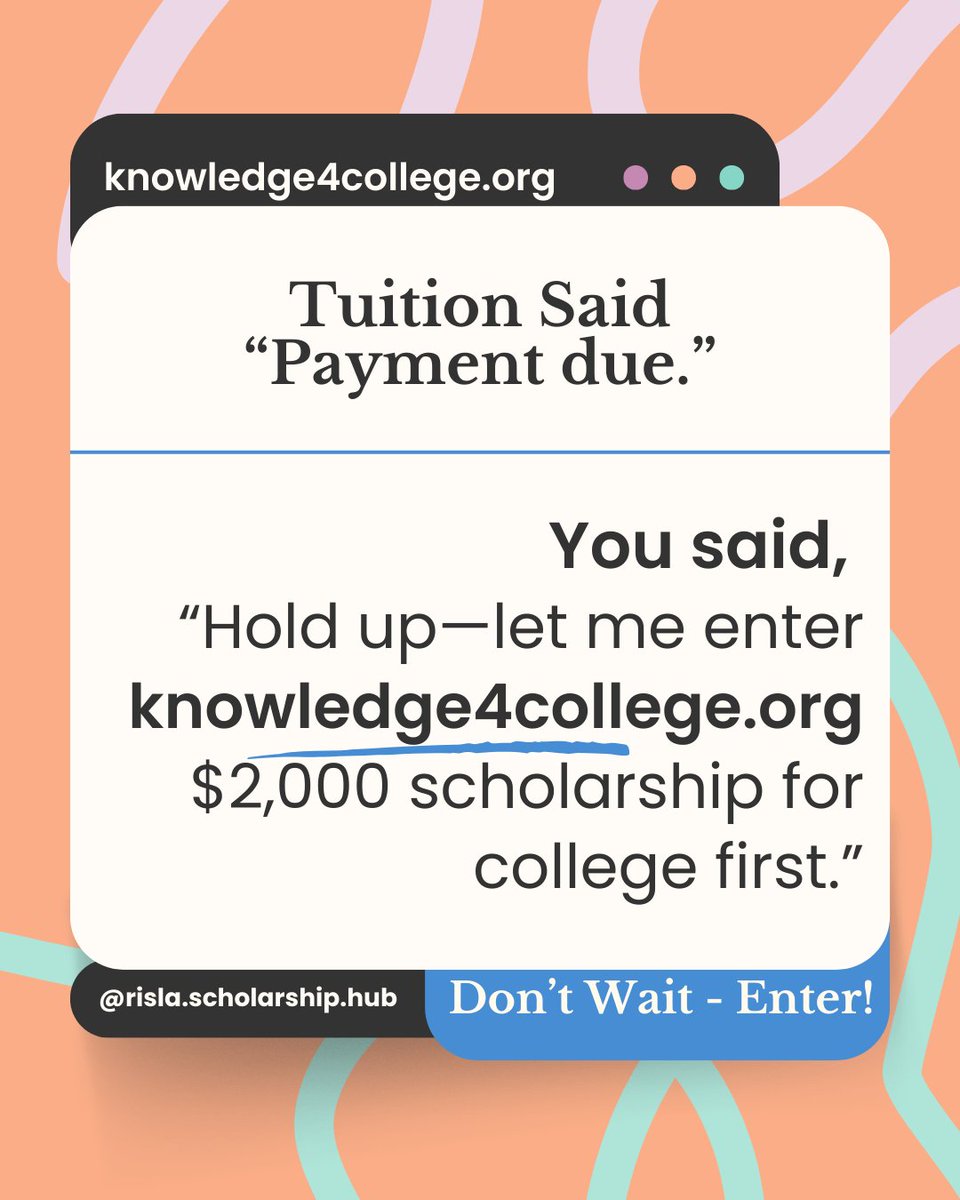 CPCRI's tweet image. 🎓 This Fall, Give Your College Fund a Boost! 

Knowledge for College offers students (and parents entering for them) the chance to win $2,000 each month. It’s the easiest way to make progress toward paying for college.

Enter to win at hubs.ly/Q03Lb9wn0 today!