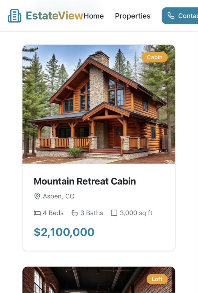IfeanyiAkomas's tweet image. Did I cook? 
Real Estate Listing website
I’d make updates to use a collapsible menu on mobile view 
What else should I add or change?