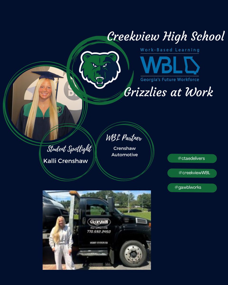 CreekviewWBL's tweet image. It's "Workplace Wednesday." #gawblworks #ctaedelivers