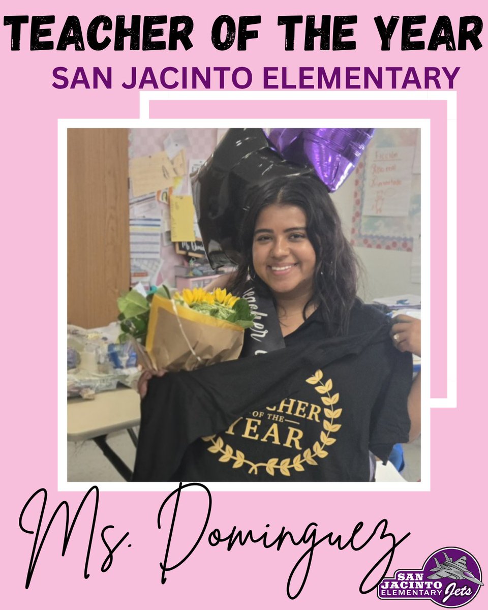SanJacintoJets's tweet image. Congratulations to our Teacher of the Year, Promise Teacher & Support Staff! We are so proud of all your hard work and the care you pour into our Jets everyday! 💜
@RubyGarzaDISD 
@Region1DISD