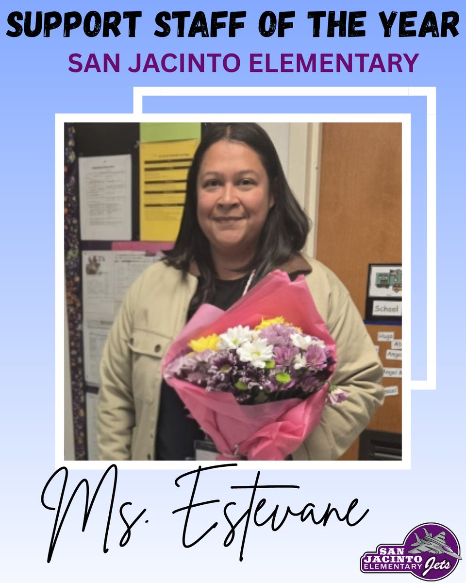 SanJacintoJets's tweet image. Congratulations to our Teacher of the Year, Promise Teacher & Support Staff! We are so proud of all your hard work and the care you pour into our Jets everyday! 💜
@RubyGarzaDISD 
@Region1DISD