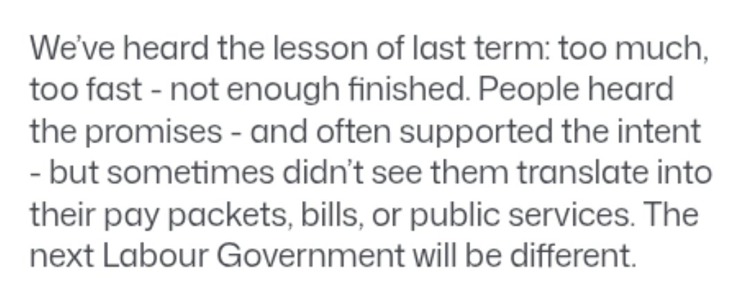 Liquid_Times's tweet image. This is from Labour&apos;s website &amp;amp; it&apos;s sad that this is the lesson they came away with after 2023.
Most Labour supporters I know think the 6th Labour govt didn&apos;t offer anything that was meaningfully different from a Tory govt, so they didn&apos;t really care who won the 2023 election.