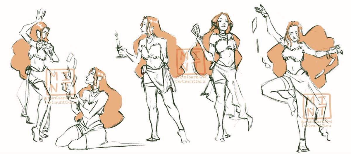 mintthru's tweet image. oc movement and expression sheets ✨