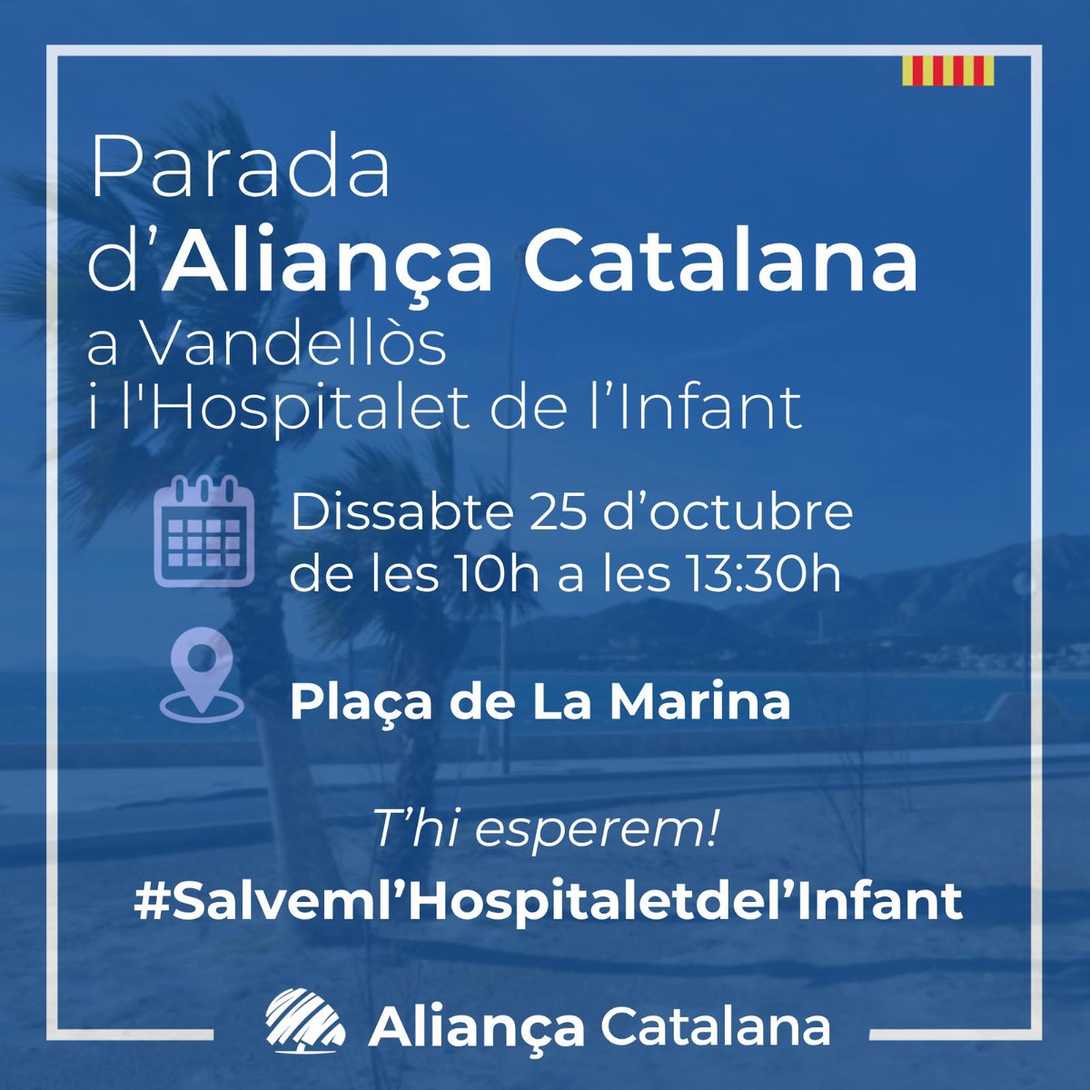 BaixCampAC's tweet photo. Baix Camp, tenim una cita doble!💙💙
Per primera vegada farem dues parades informatives el mateix dia,Cambrils i Vandellòs i l’Hospitalet de l’Infant.
Volem mirar-vos als ulls, escoltar-vos i parlar. Vine amb les teves preguntes i il·lusions.🫶💙
#BaixCamp #ParadaInformativa https://t.co/NSlJs5BEqw