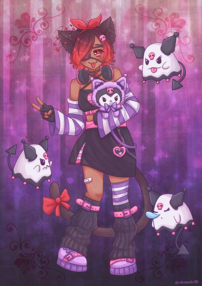 Scarlet_Vixie's tweet photo. Not only is today Halloween, but today's also the 20th anniversary of my favorite Sanrio character of all time, Kuromi!!!
HBD Roro 😈🧚🏾♀️
🎨 ~ @sakumochi_art
《 #Vtuber ✧ #ENVtuber ✧ #VTuberUprising ✧ #Kuromi ✧ #Sanrio ✧ #ScarletVixie ✧ #Vixiellust 》 https://t.co/aa78jAoxyi