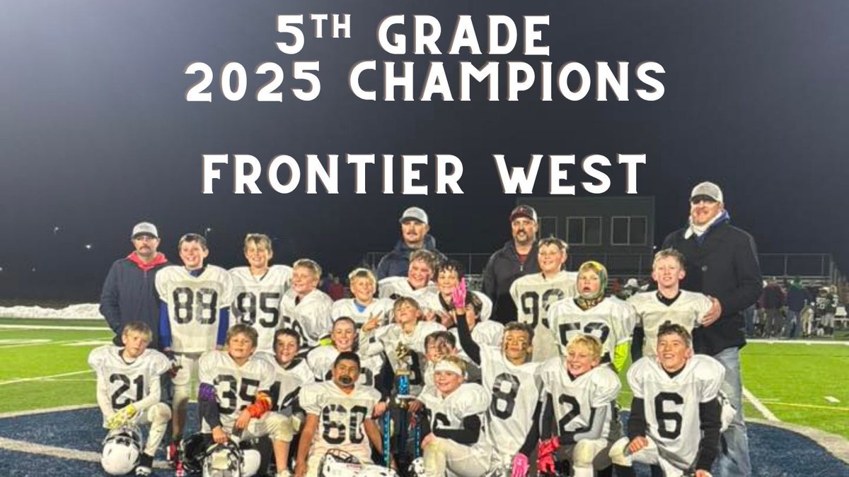 🎉 WAY TO GO Frontier West! The 5th Grade Small Fry Football Championship is yours! 🏆 

#HelenaSmallFryFootball
