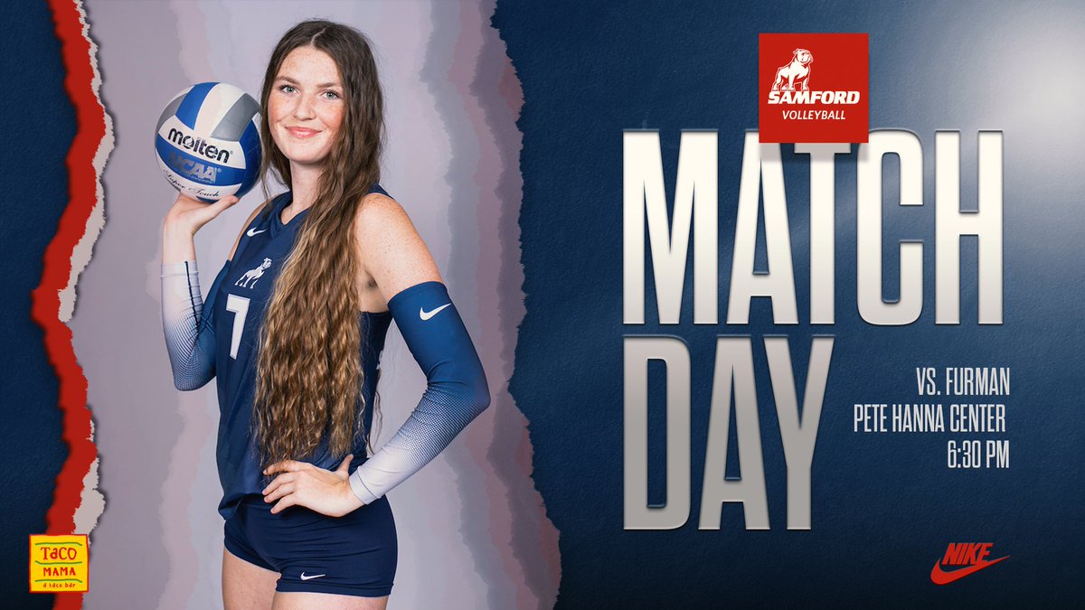 SamfordVB's tweet photo. Bulldogs Back At Home‼️ 

🆚 Furman
🕑 6:30 PM
📍 Pete Hanna Center
⛺ Camp Night (Campers get in free wearing their camp shirt) 
📺 https://t.co/EyzlXo5g6L
📊 https://t.co/mqNla35hlD

#BeABetterBulldog | #AllForSAMford https://t.co/rb8Fp3f9rL
