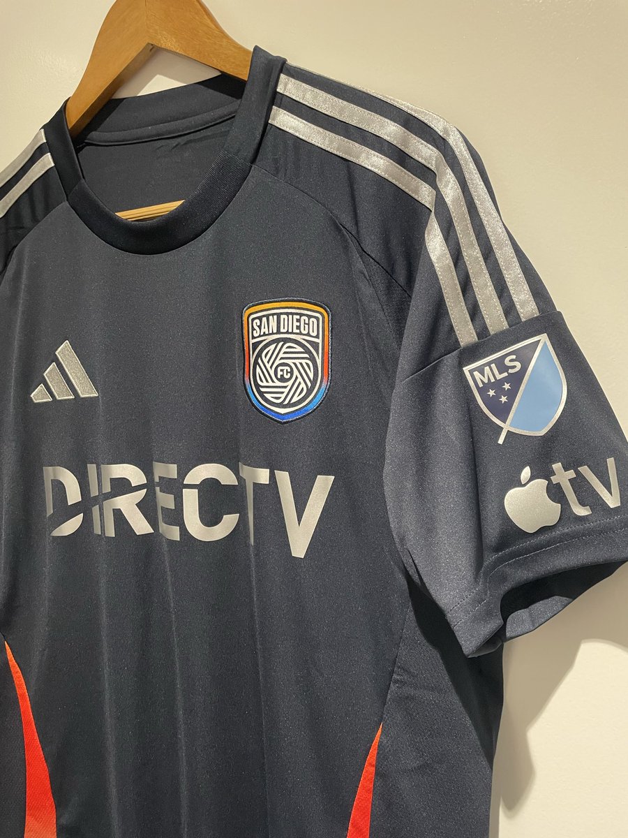 Inaugural San Diego FC shirt. Came without sponsor from adidas so added it along with nameset and sleeve patches. #mls #SanDiegoFC