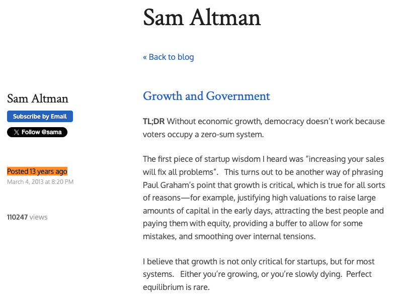 Without High Growth, people start playing Zero Sum games real quick.

Depending on personal preference, these games can involve conflict across Generation, Class, Immigration Status, State Residency, Identity, and so on. Everyone has a wealth transfer they hate!
