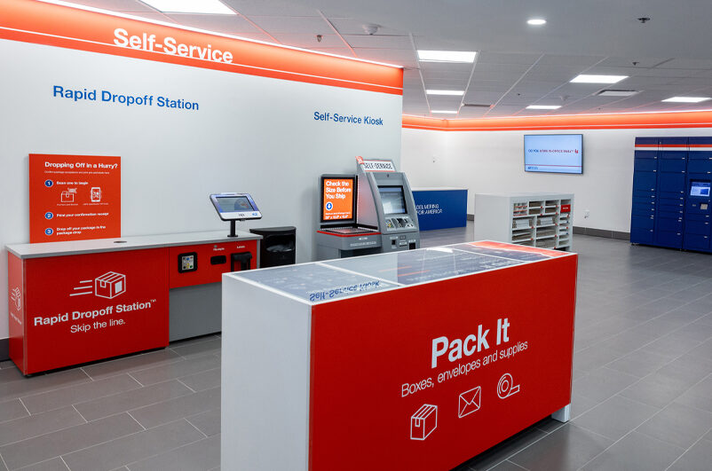 Postal_Lessors's tweet photo. United States Postal Service is rolling out tech-forward, redesigned retail lobbies nationwide - featuring smart lockers, enhanced kiosks, and streamlined layouts - to make visits faster and simpler for everyone: https://t.co/P9rq2eqNdW https://t.co/5srNliTFDg