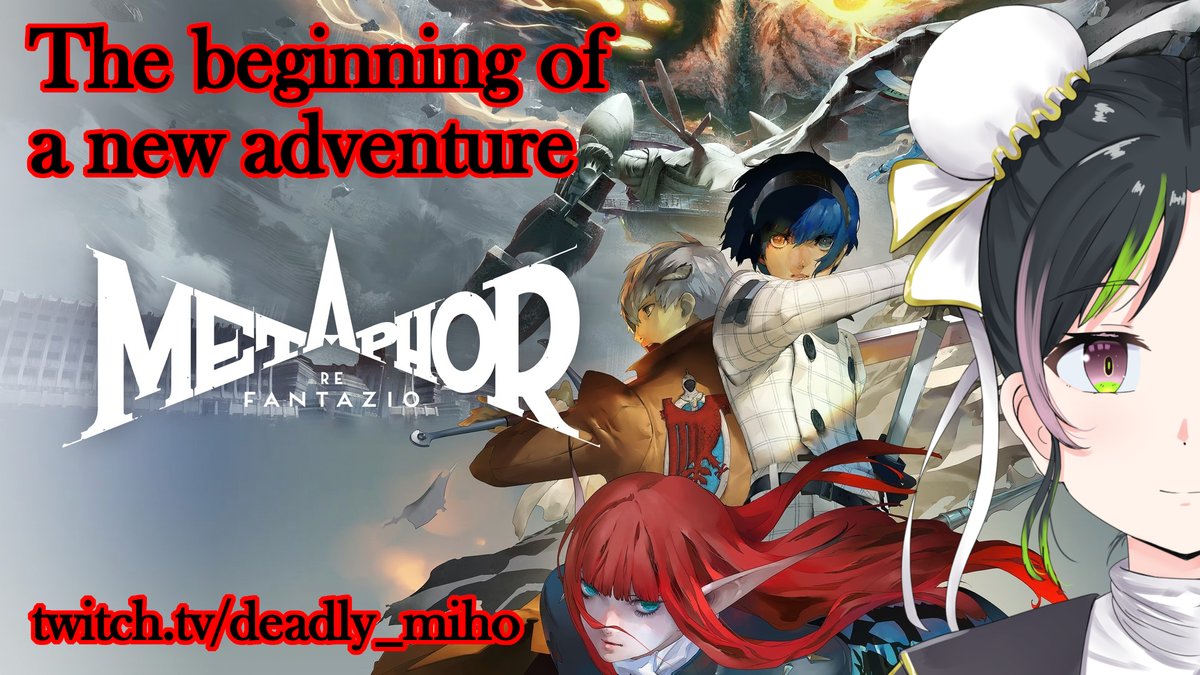 Strap in. This'll be a long one. [#MetaphorReFantazio] twitch.tv/deadly_miho

#Vtuber #twitchstreamer
