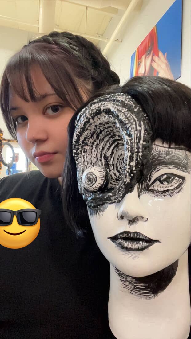 proud big sister moment LOOK AT WHAT MY BABY SISTER MADE FOR HER COSMETOLOGY HALLOWEEN PROJECT 😭 INSANE