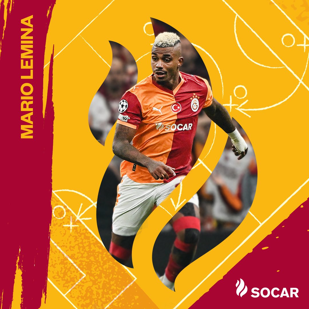 Enerjisiyle parlayanlarda bu gecenin ismi Mario Lemina, Galatasaray’ın enerji sponsoru SOCAR! 🔥 <a href="/SOCAR_Turkiye/">SOCAR Türkiye</a>