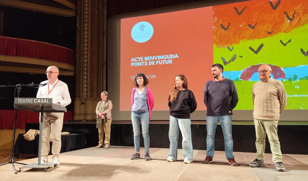 Marcel Esteve i Robert (@marcelestevevfp) on Twitter photo Benvinguda al Casal d'una nova edició de Ponts de Futur.
Un eix social que es consolida en el bàsquet, el teatre, les arts plàstiques i la dansa casalista.
<a href="/casalvilafranca/">Casal de Vilafranca - Societat La Principal</a> Benvinguda al Casal d'una nova edició de Ponts de Futur.
Un eix social que es consolida en el bàsquet, el teatre, les arts plàstiques i la dansa casalista.
<a href="/casalvilafranca/">Casal de Vilafranca - Societat La Principal</a>