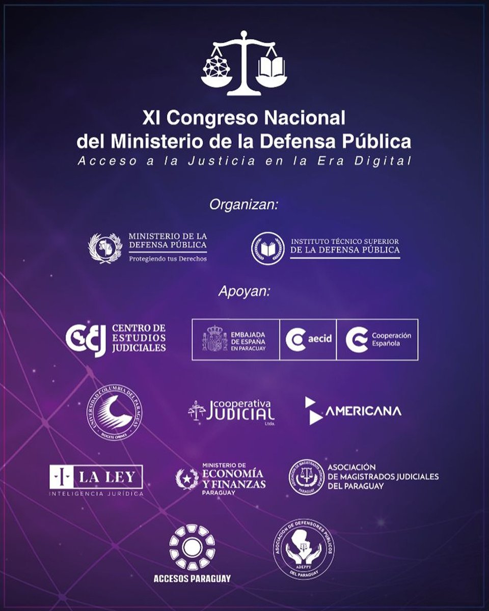 laleyparaguaya's tweet image. 📚 En el marco del XI Congreso Nacional de la Defensa Pública, te esperamos en nuestro stand de La Ley Paraguaya ⚖️
👉 Podrás:
🔹 Conocer nuestro fondo editorial y explorar nuestras obras más destacadas.
🔹 Realizar una demo en vivo de La Ley Online, la plataforma jurídica que…