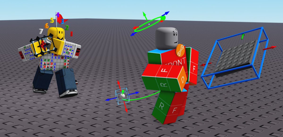 Adsazel's tweet image. This is my guy by the way, my minesweeper fella. He's with another one of the guys, they hate each others guts
#robloxoc