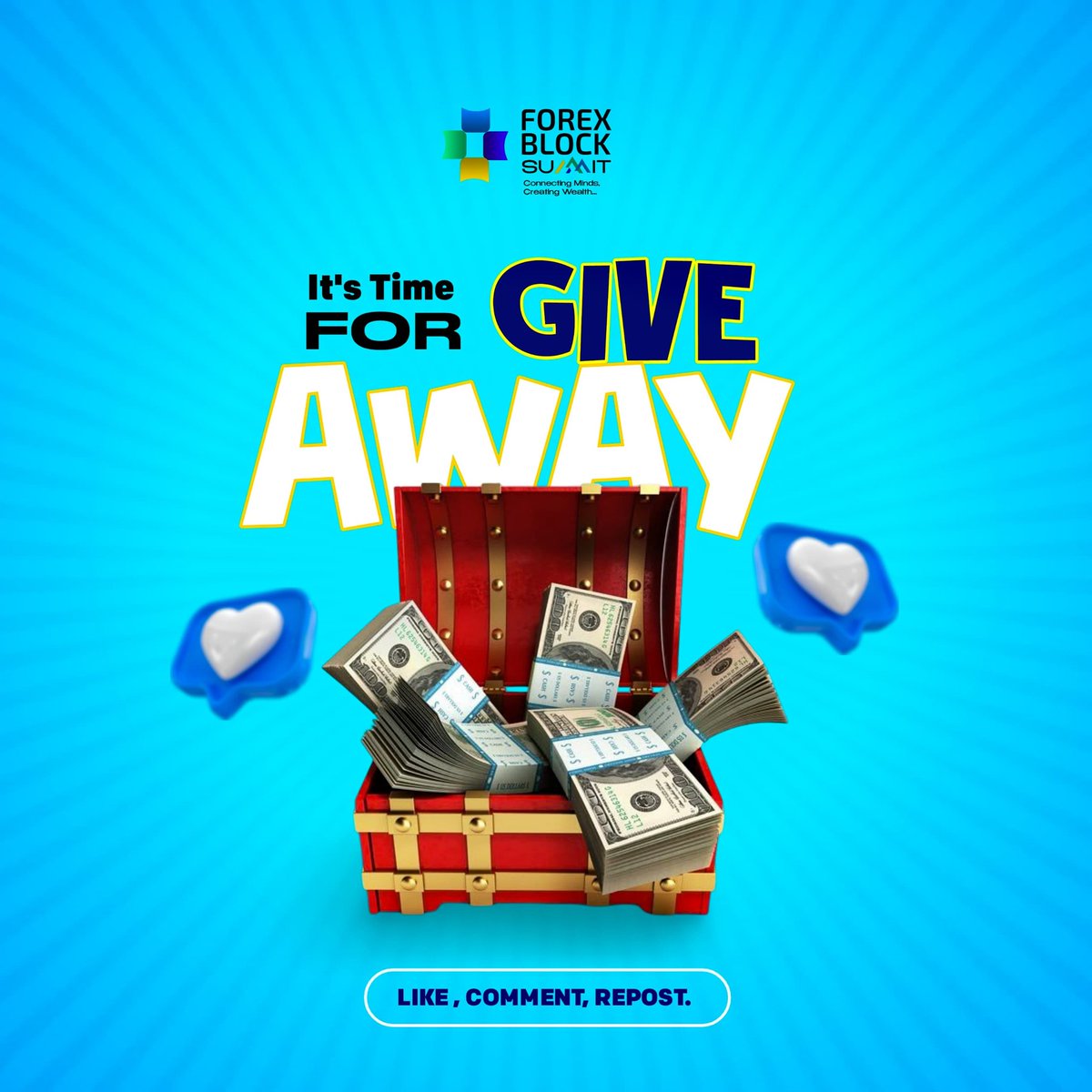 Fxblocksummit's tweet photo. Giveaway Alert....

Stay active 9am tomorrow and prepare your USDT Wallet... Turn on post notifications...
Like retweet comment and tag your friends. There is enough to go round.. Don't forget the harshtag #ForexBlockSummit https://t.co/2SbaW19Ilk