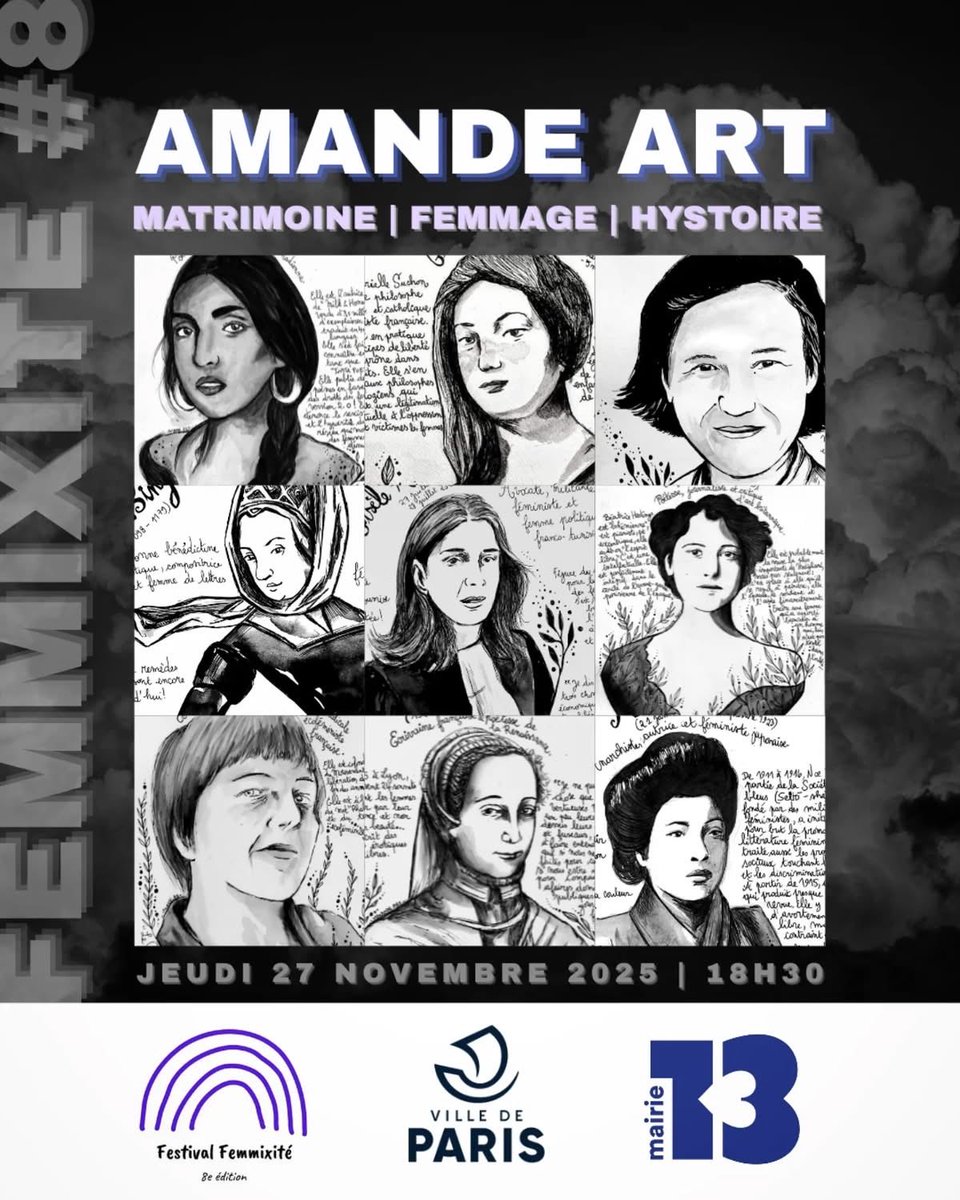 femmixitefest's tweet photo. ⚡️SE RÉAPPROPRIER SON CORPS : Un acte essentiel - thème de la 8e édition du festival Femmixité
👉 Ouverture le 27 novembre à 18h30 avec une visite contée de l’exposition de l’artiste Amande Art 
📍infos &amp; résas https://t.co/gkPZlzNKTn 

#festival #art #expo #femmes #feminisme https://t.co/Dphw6sIPel