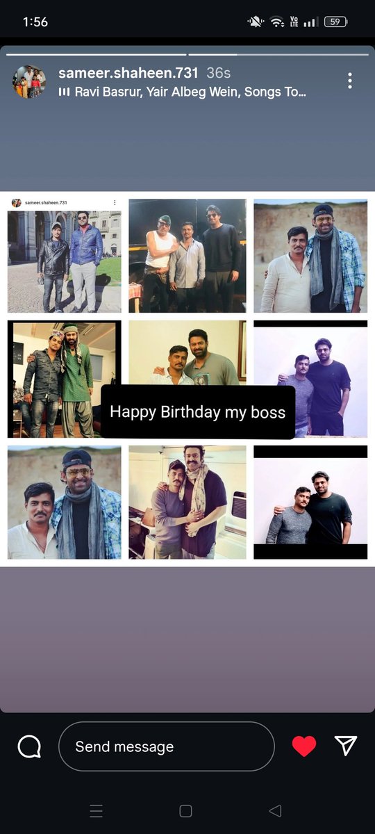 NusratArfah's tweet image. #Sameer shared this lovely pic with Darling #Prabhas via Insta story❤
Happy Birthday My Boss 🔥