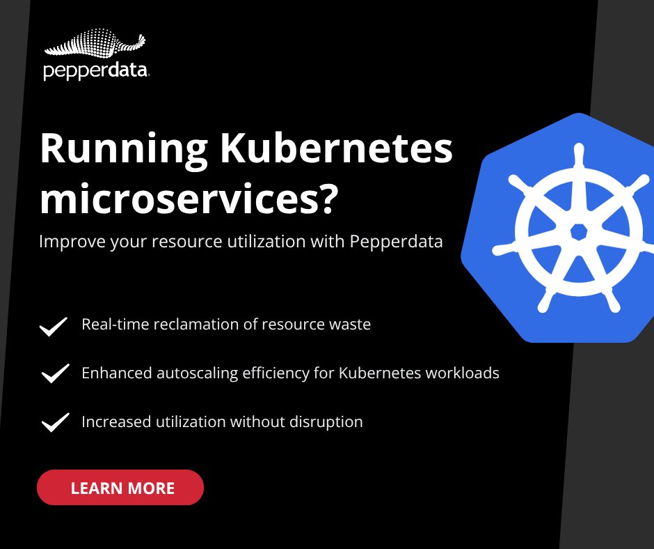 pepperdata's tweet image. Running #microservices on #Kubernetes? Discover what you can do to control costs, minimize wasted resources, and improve your performance ➡️
hubs.la/Q03PBsLS0
@AWS_Partners | #finops | #costoptimization | #resourceoptimization | #microservices