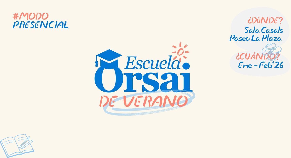 📚✨ ¡El verano ya tiene escritura!
La Escuela Orsai abre su temporada: ocho campamentos intensivos, seis talleres semanales y cuatro seminarios express para dejar fluir las historias al sol (y a la picada). ☀️🖋️

👉 Leé más y anotate: orsai.org/blog/2025/09/2…