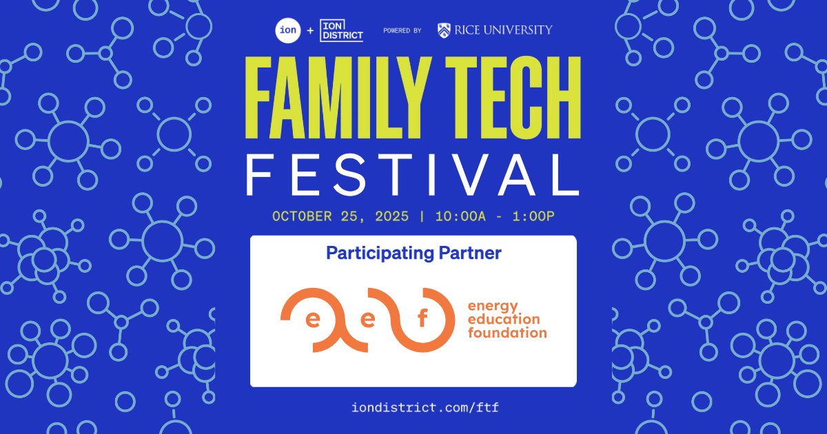 Experience Energy in Action with EnergyXP at the Ion Family Tech Festival, Saturday, October 25th from 10am-1pm! ⚡💙 #EnergyEducation #STEM #PoweringtheFuture