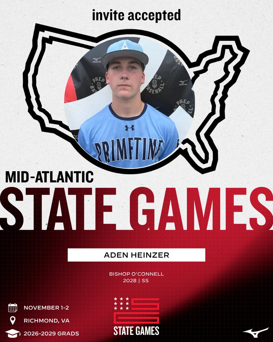 PrepBaseballVA's tweet photo. ✅ #MidAtlStateGames Acceptance ✅

👤 Aden Heinzer
🎓 2028
🏫 Bishop O'Connell

Over 180 players registered. Position spots are sold out. Limited PO spots remain. DM for a special offer.

Request 🔗 https://t.co/0uWihciRKK

Profile ➡️ https://t.co/bTfYrAAJV4

#BeSeen https://t.co/MhuY26Id10