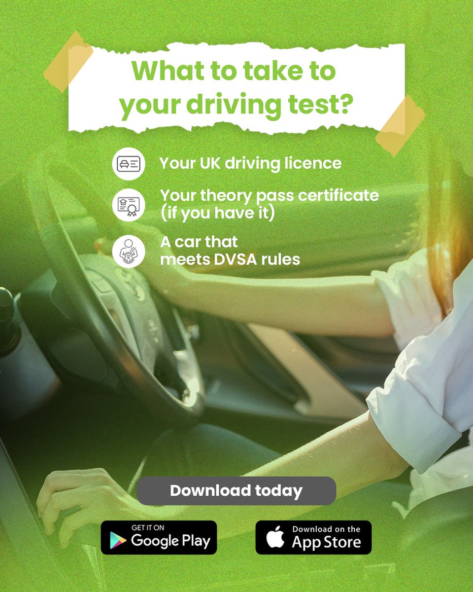 LearnersSM's tweet image. Big day ahead? Remember, the DVSA doesn’t provide a car — you’ll need your instructor’s or your own (as long as it meets the rules).
#LearnToDrive #DrivingInstructorLife #DrivingLessonsUK #BookDrivingLessons #DrivingMadeSimple