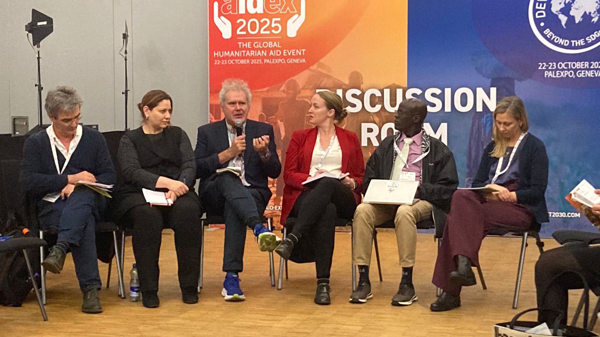 Good to be part of reset/localisation panel at <a href="/aidex/">Aide garcia</a> with <a href="/BritishRedCross/">British Red Cross 🧡</a> <a href="/Charter4Change/">Charter4Change</a> <a href="/WFP/">World Food Programme</a> <a href="/CHIDDOSSudan/">CHIDDO South Sudan</a> <a href="/noradno/">Norad</a> promoting more support for mutual aid, sclr ICR-sharing,DDP, more diversity/pluralism in donor funding + more listening to local partner asks + feedback