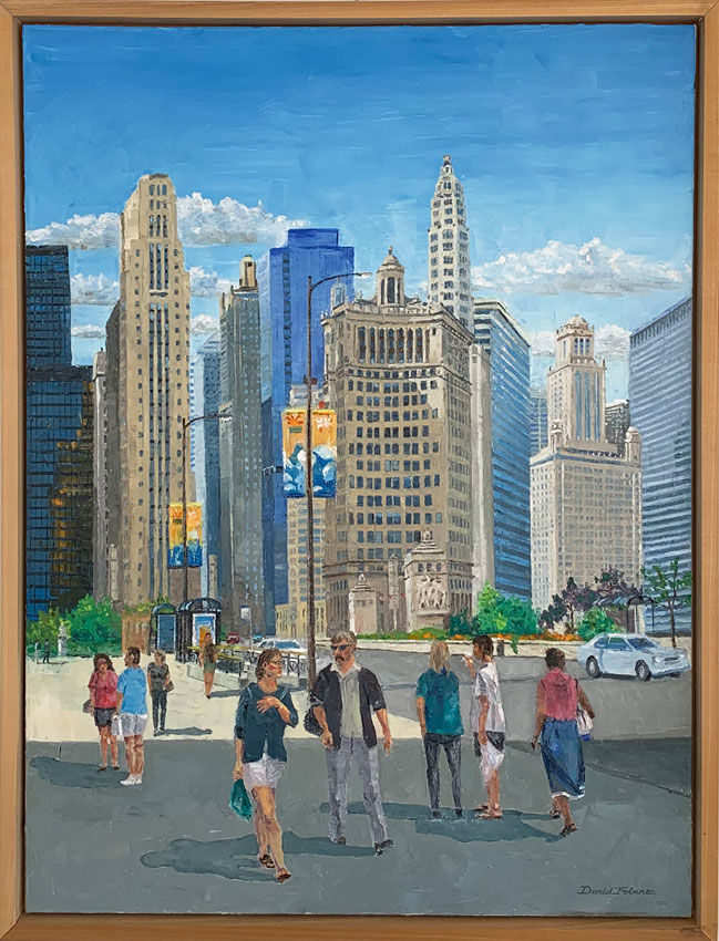 Daniel Fobert, Street Scene on The Magnificent Mile, Chicago, Oil on Canvas, 40” x 30” - 101 x 76cm, $2250
gallery121artists.com  danielfobert.com  #chicagostreetscapepainting #chicago # #ChicagoCityscape #canadianartist #canadianart