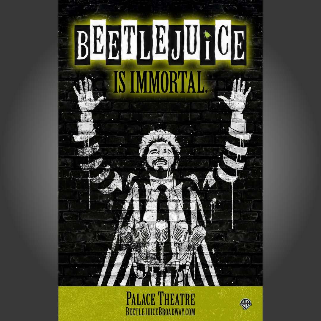 joelremixed's tweet photo. Beetlejuice returns to Broadway - poster mash-up edition pt. 2! Beetlejuice vs. The Outsiders &amp; Evita!

He's back on Broadway at the Palace Theatre Oct 8 → Jan 3!

#beetlejuicemusical #beetlejuicebroadway #beetlejuicefanart #fanart #nyc #palacetheatre #evita #outsidersmusical https://t.co/7qRJMJ2Dpa