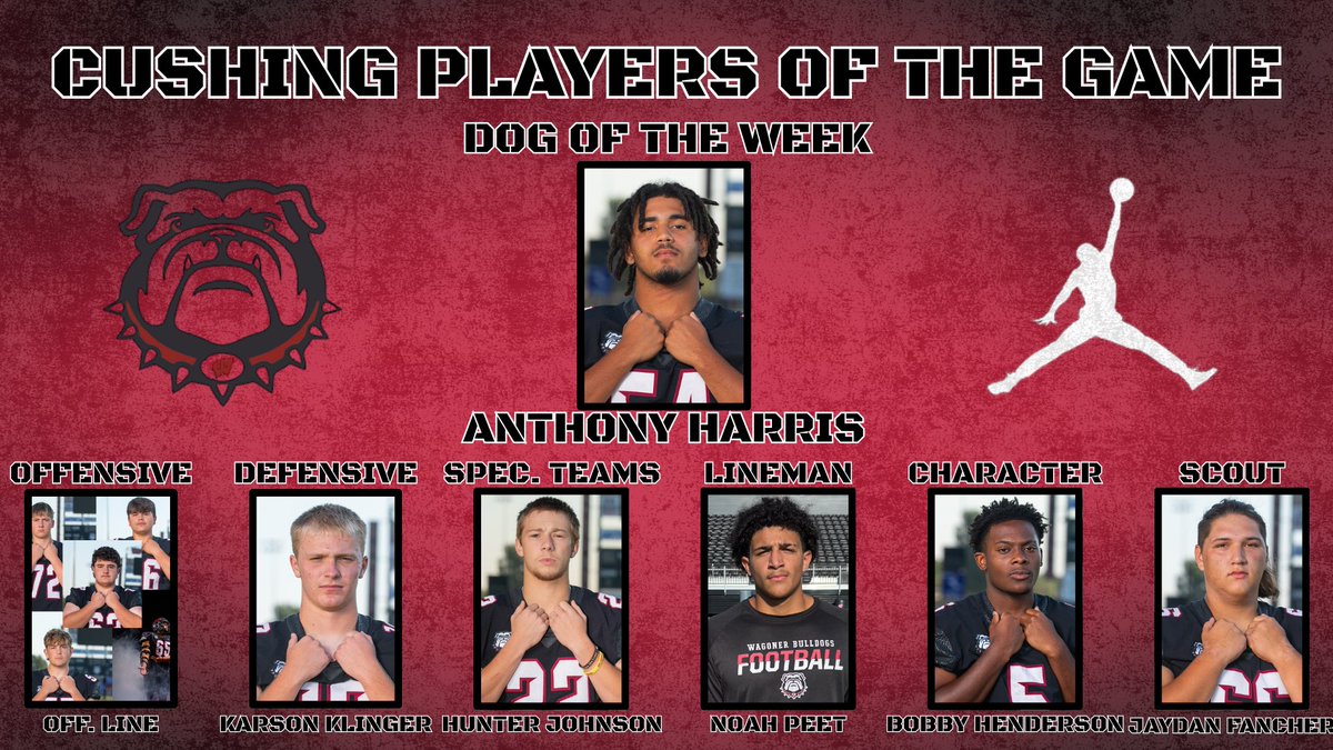 Cushing Players of the Game #WagonerFootball