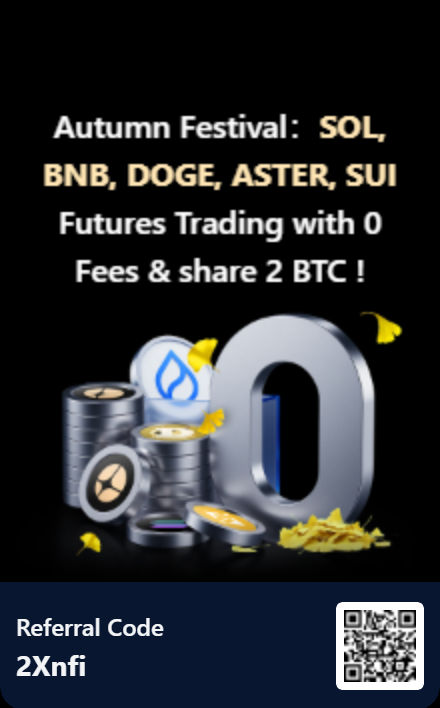 wyndhamwill's tweet photo. Autumn Festival：SOL, BNB, DOGE, ASTER, SUI Futures Trading with 0 Fees &amp; share 2 BTC ! https://t.co/fv0a8LYwOH https://t.co/xhdOtZ6E9f
