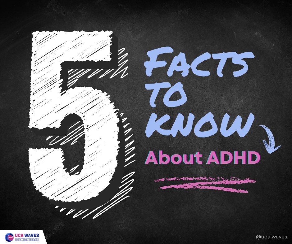ucawaves's tweet image. October is #ADHDAwarenessMonth. Similar to OCD (which also takes the stage in October), while many are familiar with the acronym, misconceptions surrounding the disorder are quite common. Here are five things to know about #AttentionDeficitHyperactivityDisorder.

1️⃣ ADHD is a…