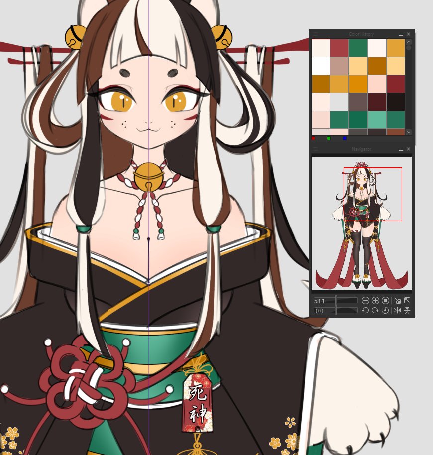 character design wip for @/catelco_  🎴🖤