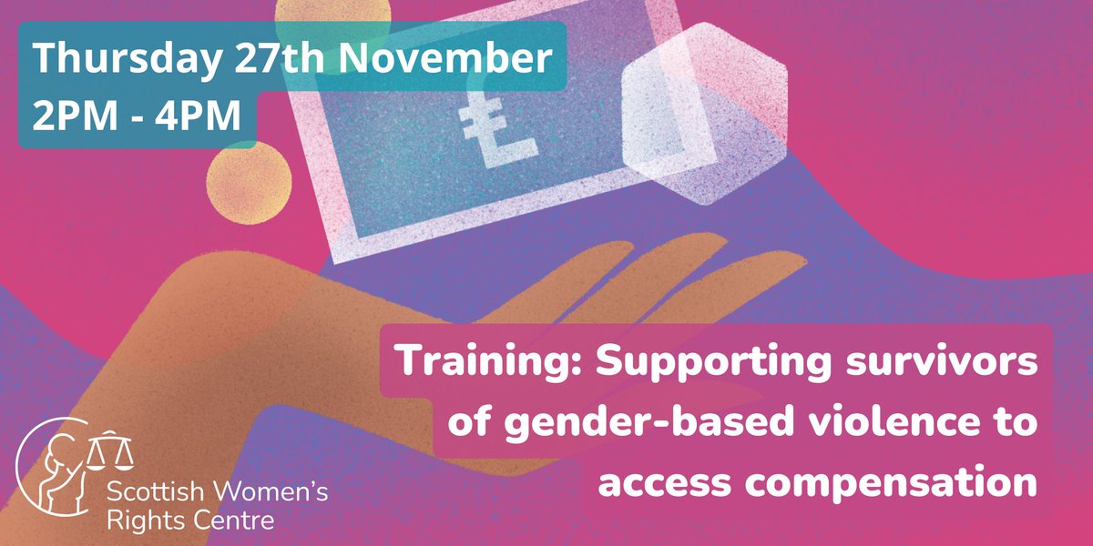 SWRC_'s tweet image. 🗓 NEXT MONTH: Supporting Survivors to Access Compensation (27th November)

Designed for frontline support/advocacy/caseworkers to help you confidently support and provide useful information to survivors seeking compensation and damages.

Info &amp;amp; booking: bit.ly/42RusCM