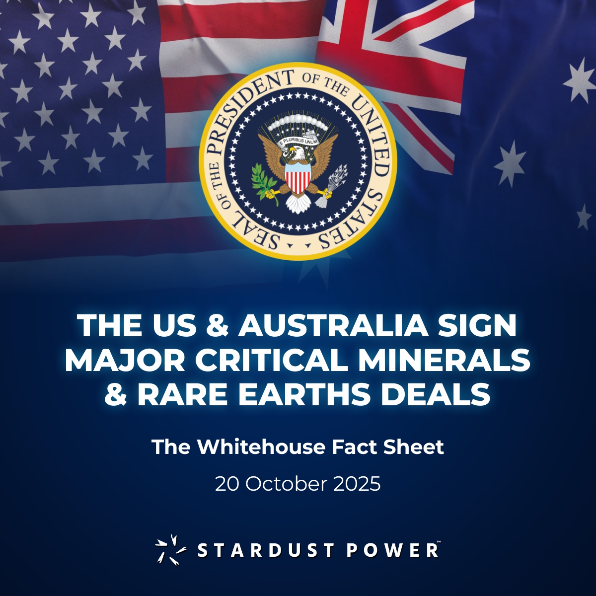 SDST_Power's tweet image. 🌍 Big news for energy security! The US &amp;amp; Australia ink ~$8.5B in critical minerals deals to boost EV, defense &amp;amp; clean tech supply chains. Our Muskogee lithium refinery is built for that mission. 🔗zurl.co/mGPjz
#CriticalMinerals #Lithium #USAustralia #StardustPower