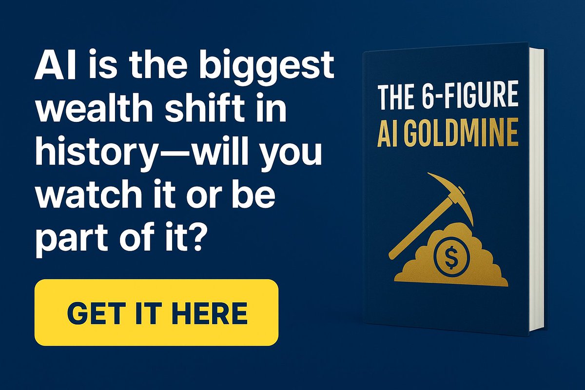 peroscky01's tweet photo. People everywhere are turning AI skills into 6-figure incomes — building apps, freelancing, automating businesses &amp; landing global jobs.

You don’t need a degree. Just the right roadmap.

📘 The 6-Figure AI Goldmine shows you:
💡 5 high-income AI skills
🗓️ 90-day roadmap https://t.co/72X9Pt4TDA