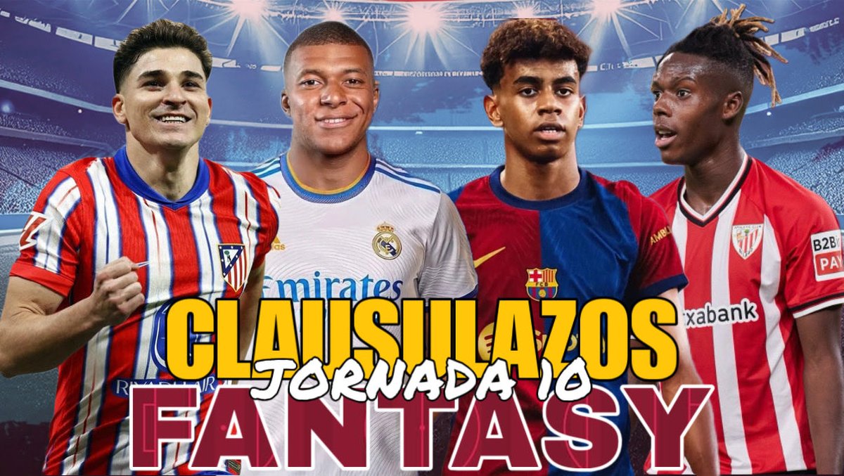 📋 🔟 Clausulazos Fantasy #LaLiga 
🗓️ Jornada 10 en clave #fantasy 
ℹ️ Un clausulazo por partido 👀
📲 En las apps <a href="/LaLigaFantasy/">LALIGA Fantasy</a> <a href="/biwenger/">Biwenger Fantasy 🏆</a> <a href="/FantasyMarca/">Movistar Fantasy MARCA</a> <a href="/MisterFantasyES/">Mister Fantasy ⚽️</a> 
📝 Si te ayuda esta info da 💙 | 🔁
Dentro 🧵 ⤵️