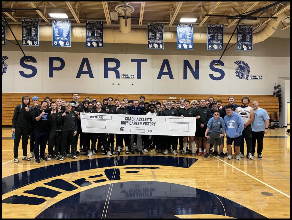 Friday night's win marked a huge milestone for Coach Ackley.  Join us in congratulating him on his 100th win.