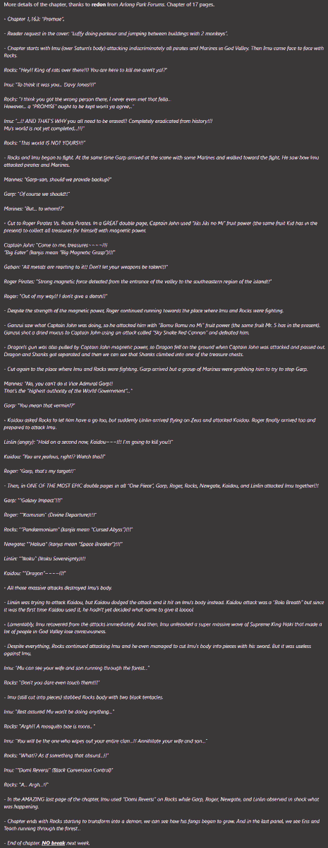 #ONEPIECE1163 

FULL SUMMARY FOR ONEPIECE CHAPTER 1163 

(By : <a href="/Mugiwara_23/">Sergio (redon)</a> )