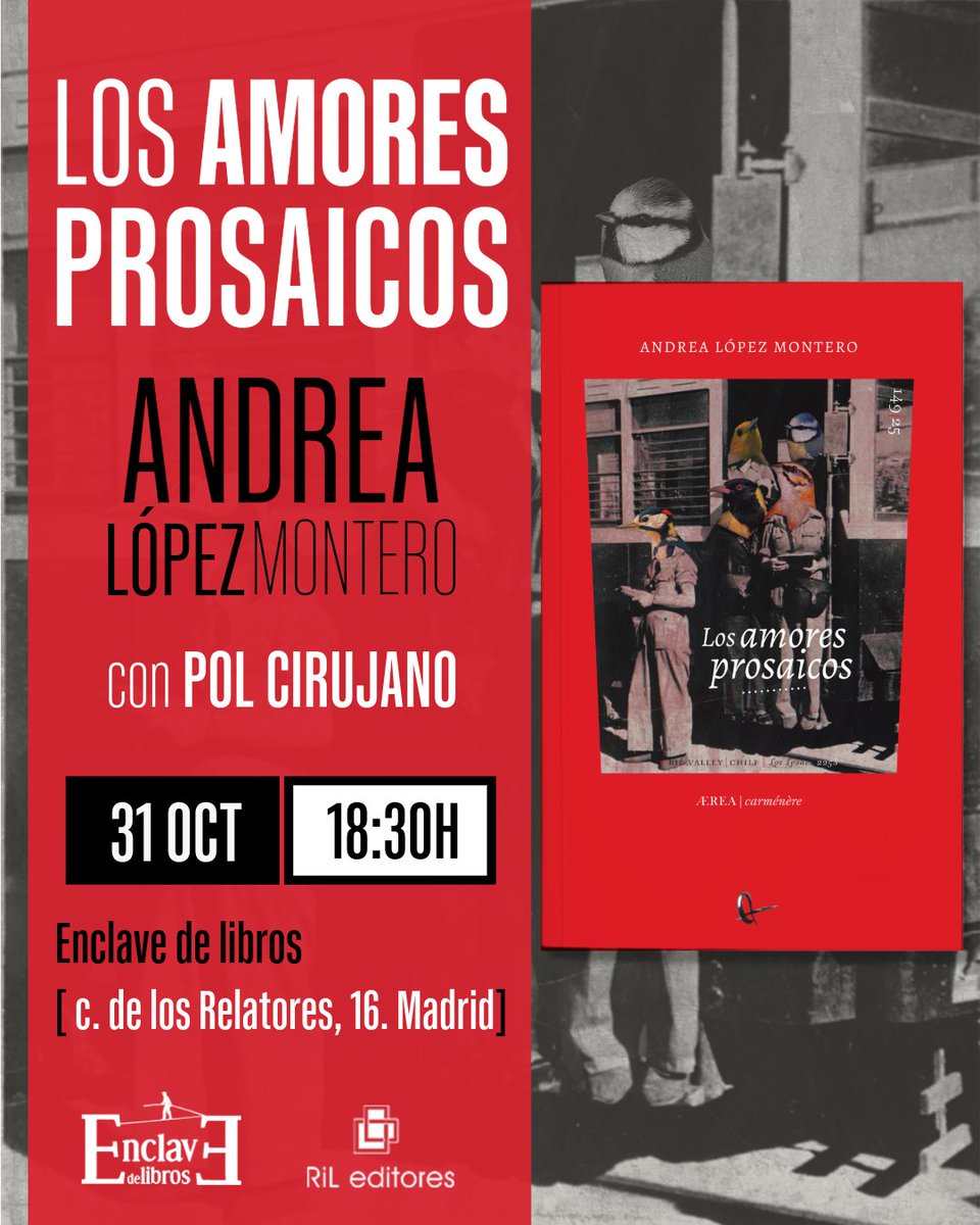 Lo presento el viernes 31 de octubre a las 18:30h acompañada por Pol Cirujano en la librería Enclave.