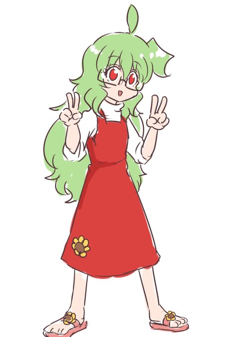 これは薬飲んで身体が縮んだ幽香さんですが二人の子はビジュアル的にはこういうイメージかと 